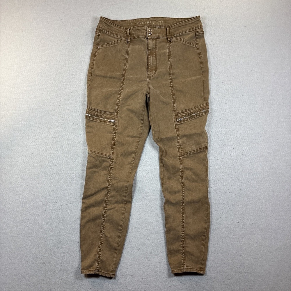 White House Black Market‎ The Skinny Ankle Brown Size 14 Mid-Rise Pockets